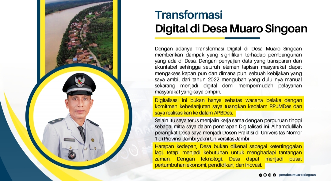 Desa Muaro Singoan Batang Hari Masuk 10 Besar Nasional Desa Digital 2025